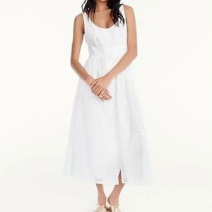 J. Crew White Eyelet Dress *Worn once, EXCELLENT condition*